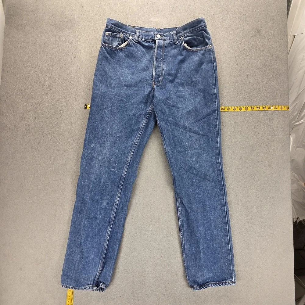 Vintage Levis 501 Jeans Mens Blue Straight Button Fly Made In USA Fits 32x32